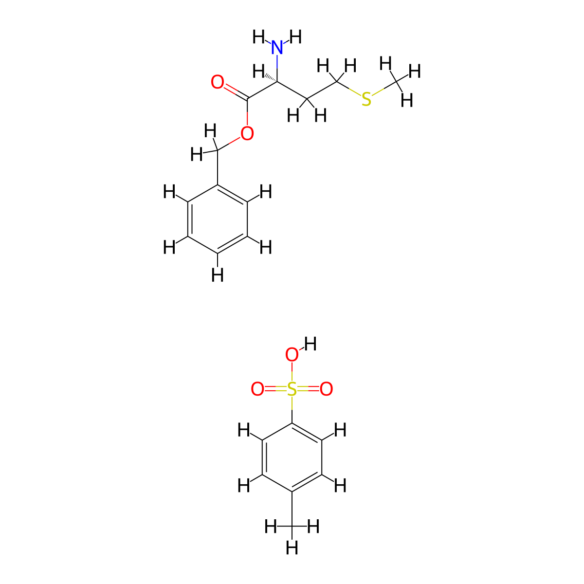 (S)-Benzyl 2-amino-4-(methylthio)butanoate 4-methylbenzenesulfonate molecular structure, CAS 68739-90-2