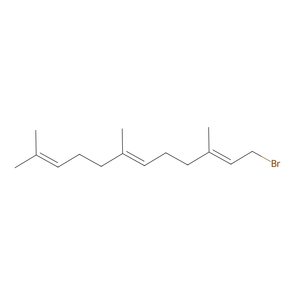 (2E,6E)-1-bromo-3,7,11-trimethyldodeca-2,6,10-triene molecular structure, CAS 6874-67-5