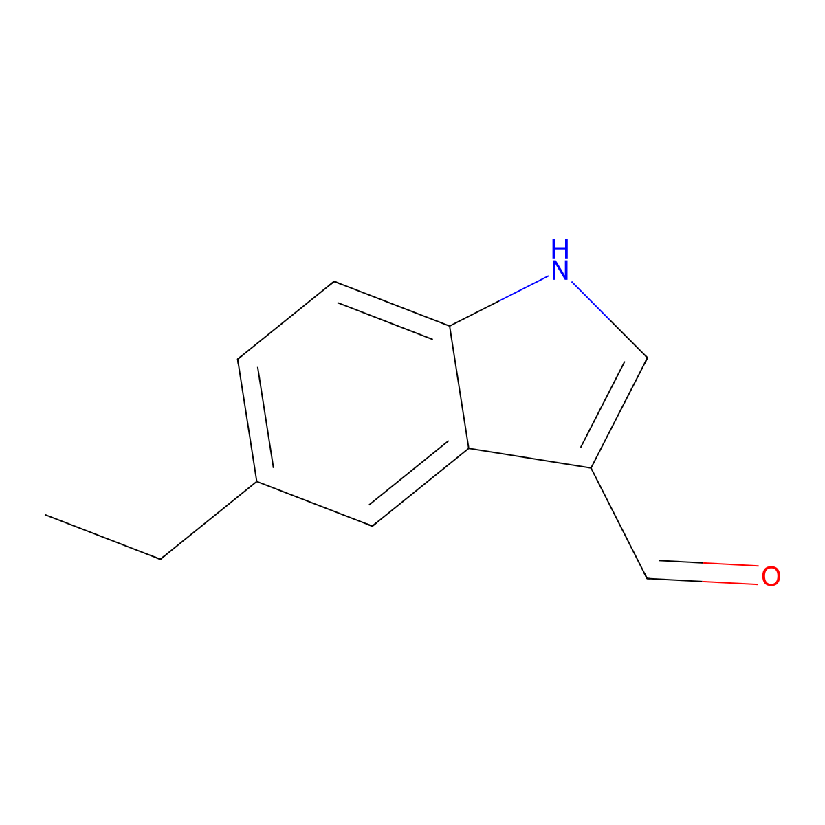 5-ethyl-1H-indole-3-carbaldehyde molecular structure, CAS 68742-29-0