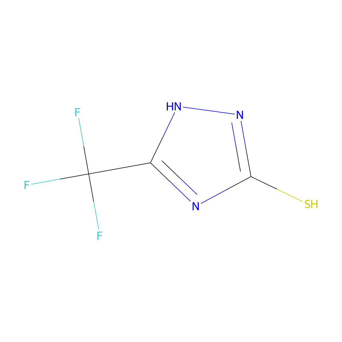 5-(trifluoromethyl)-1H-1,2,4-triazole-3-thiol molecular structure, CAS 68744-64-9