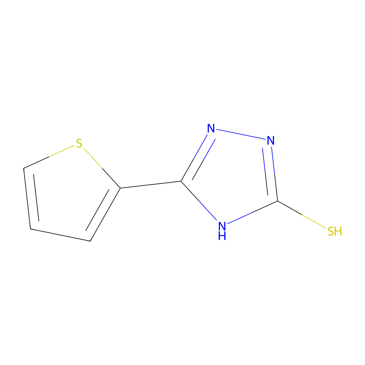 5-(thiophen-2-yl)-4H-1,2,4-triazole-3-thiol molecular structure, CAS 68744-68-3