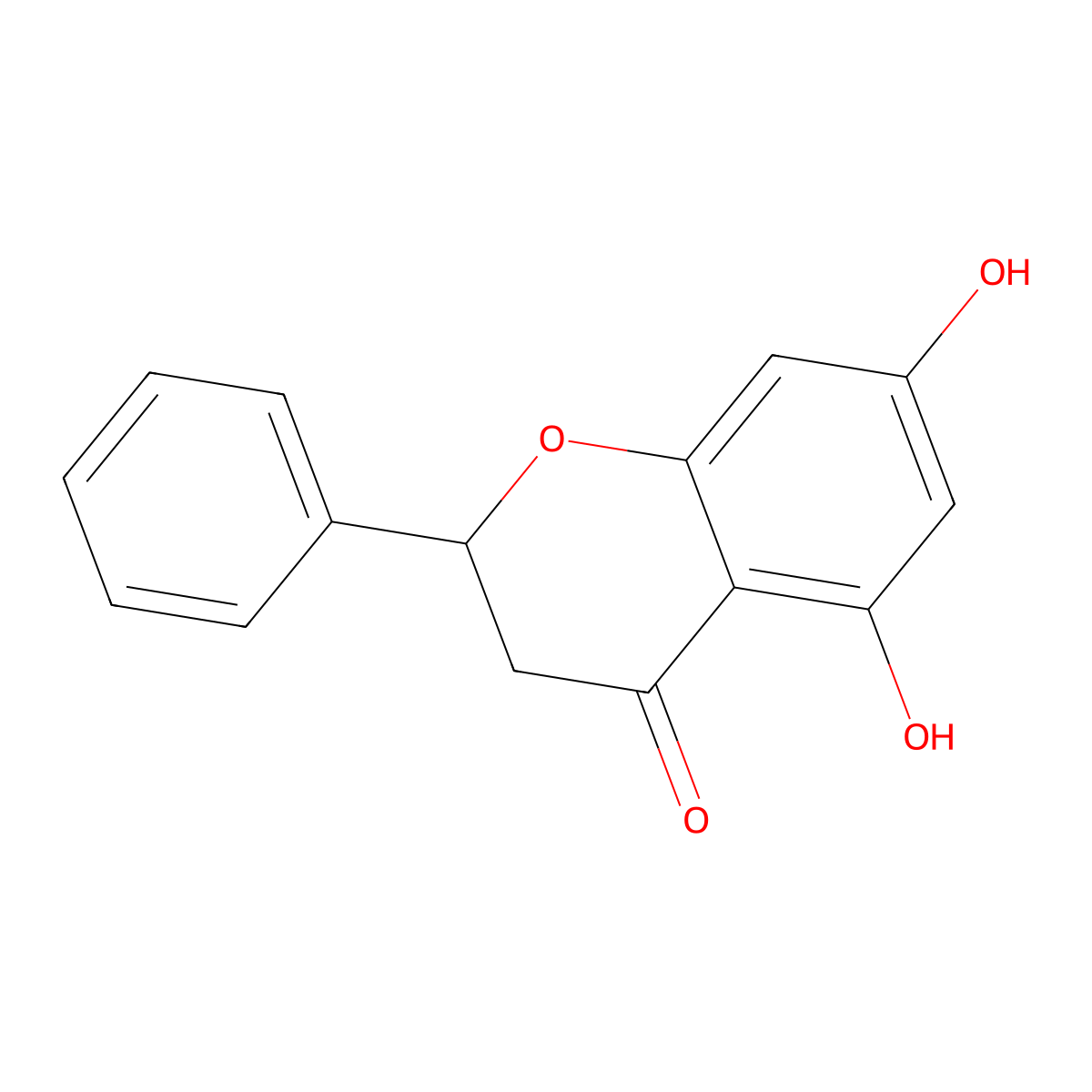 5,7-Dihydroxyflavanone molecular structure, CAS 68745-38-0