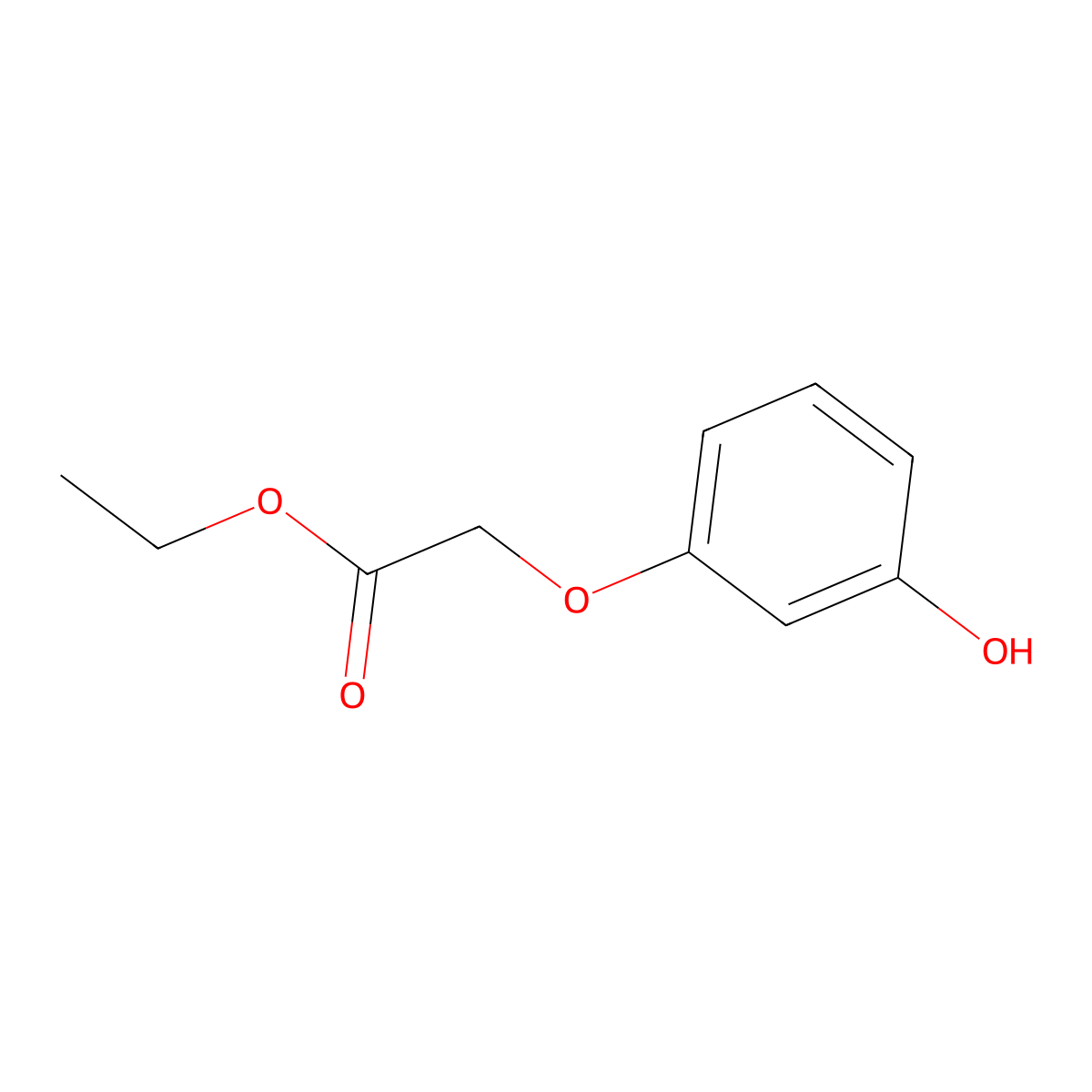 Acetic acid, (3-hydroxyphenoxy)-, ethyl ester molecular structure, CAS 68747-24-0