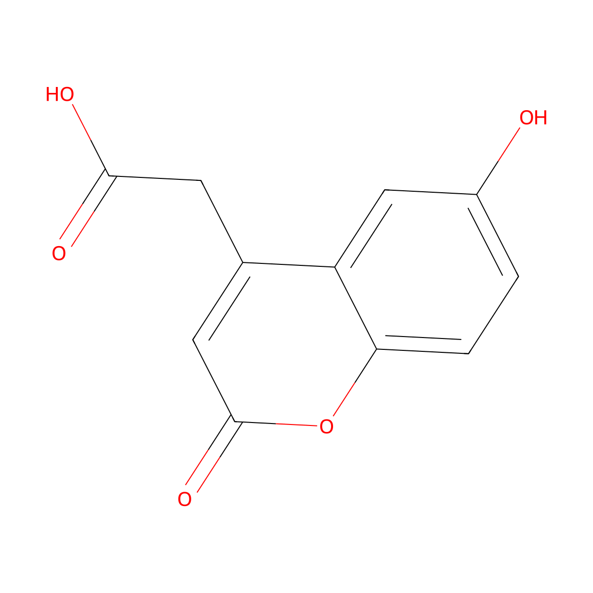 2-(6-hydroxy-2-oxo-2H-chromen-4-yl)acetic acid molecular structure, CAS 68747-26-2
