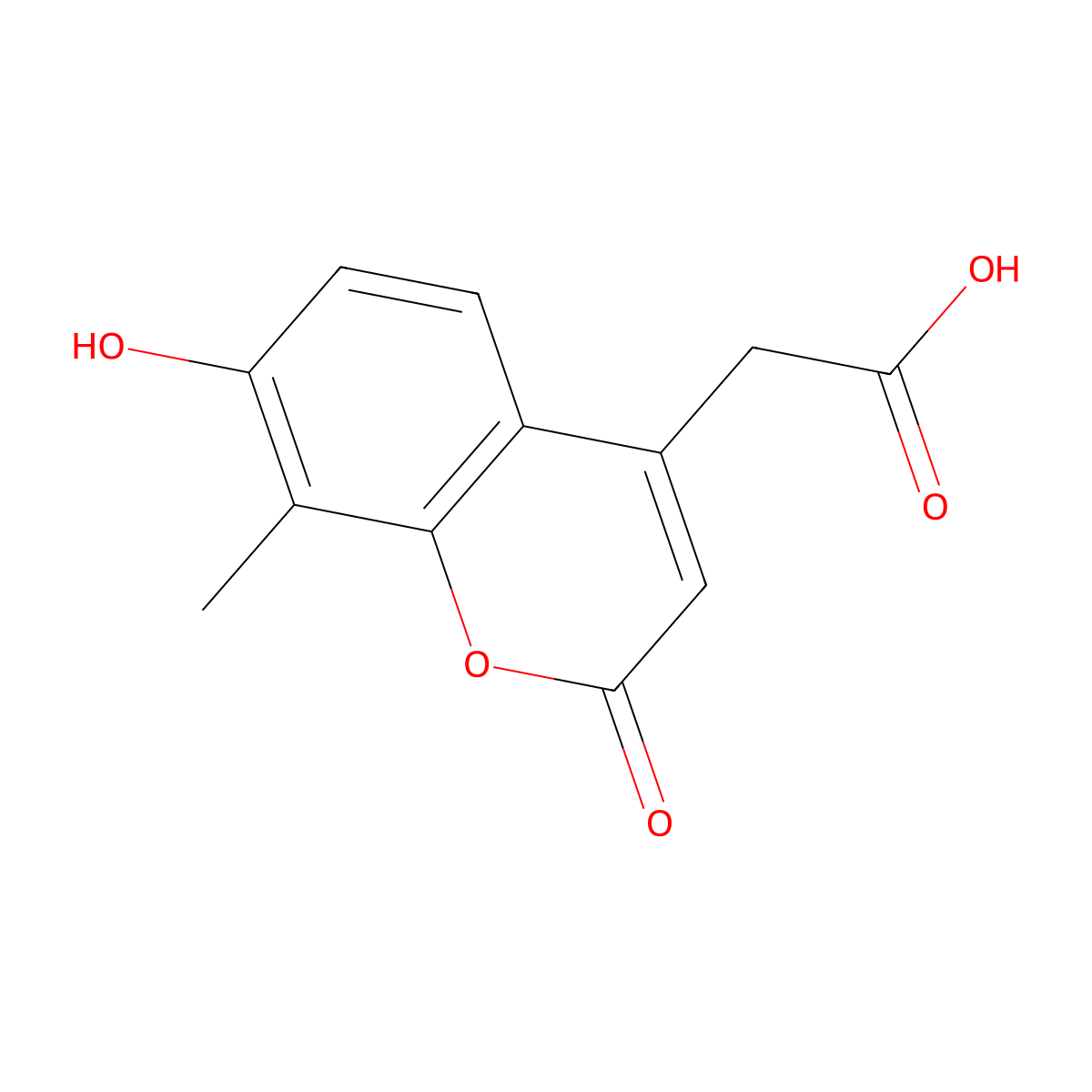 (7-hydroxy-8-methyl-2-oxo-2H-chromen-4-yl)acetic acid molecular structure, CAS 68747-36-4