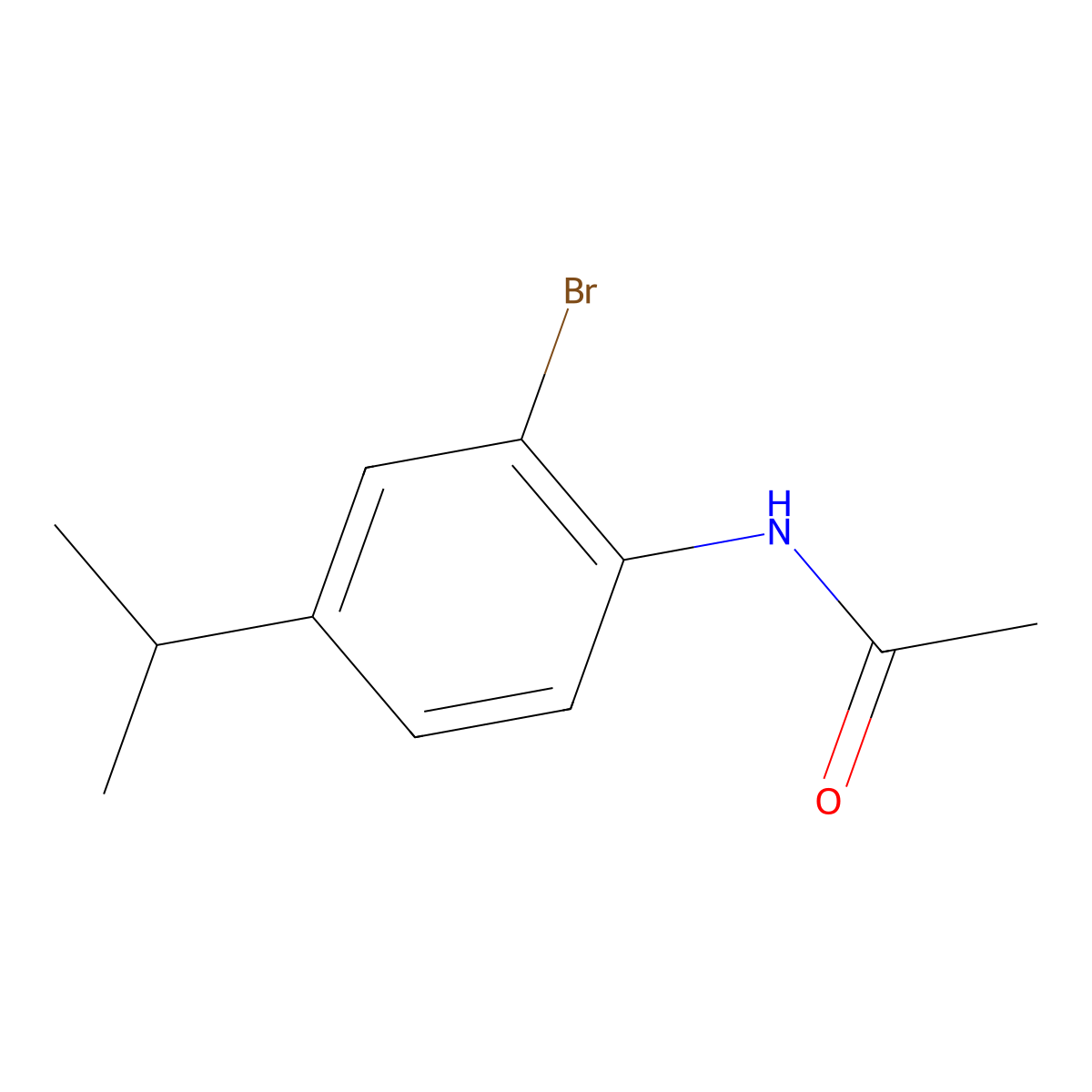 N-(2-Bromo-4-isopropylphenyl)acetamide molecular structure, CAS 68748-07-2