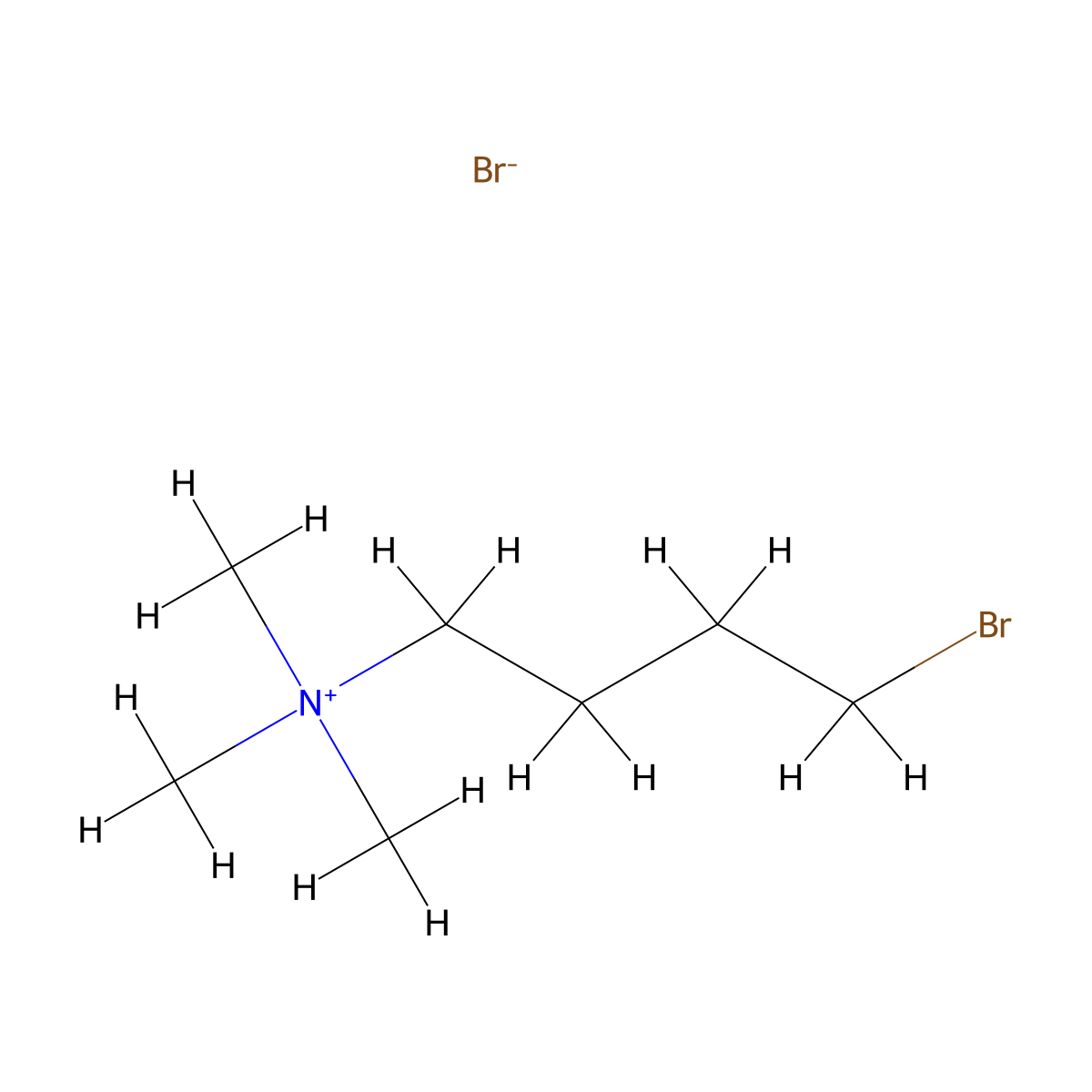 4-Bromo-N,N,N-trimethylbutan-1-aminium bromide molecular structure, CAS 6875-49-6