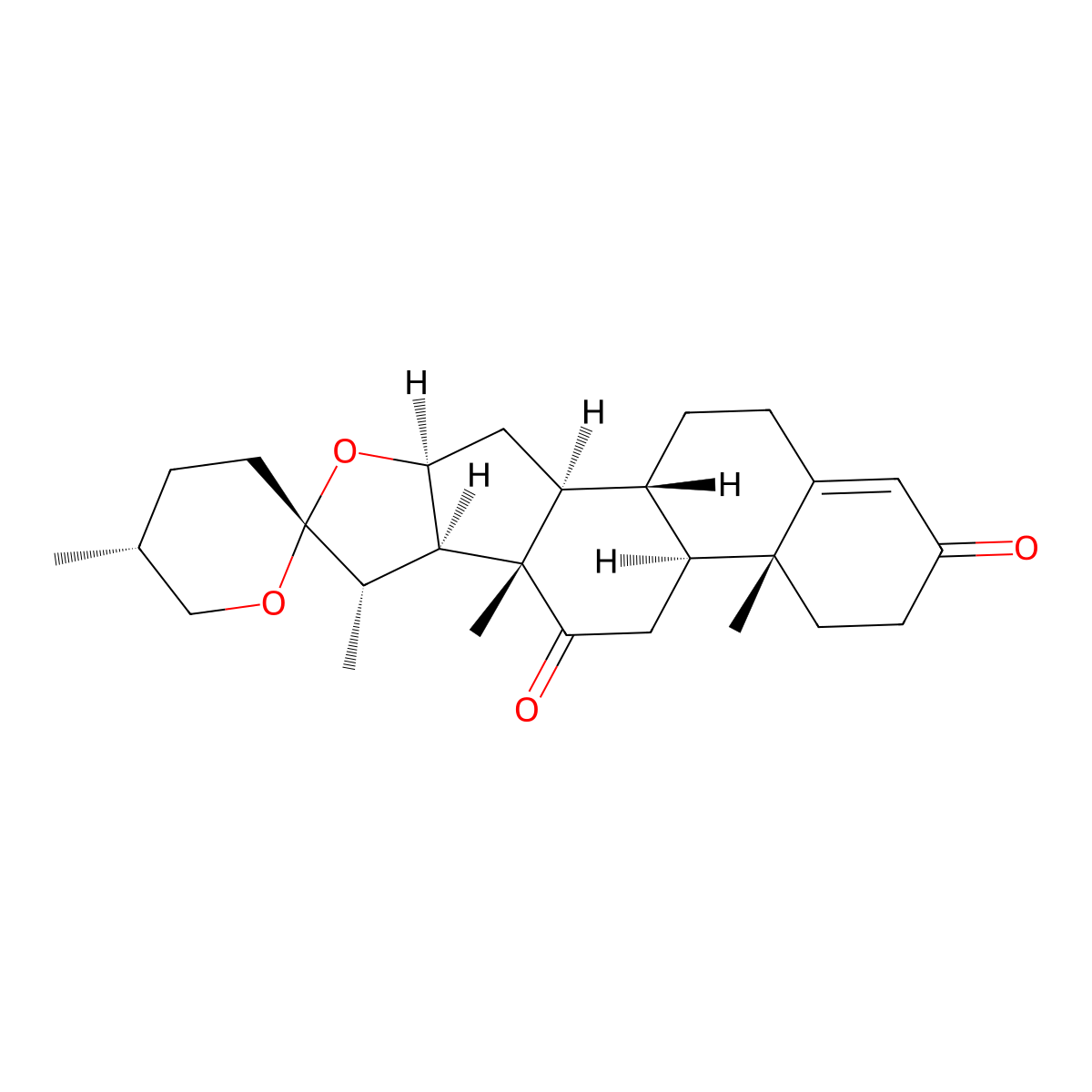 (25R)-Spirost-4-ene-3,12-dione molecular structure, CAS 6875-60-1