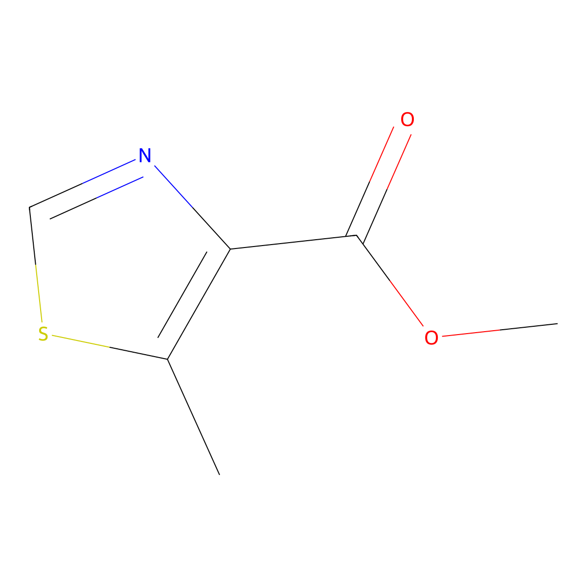 Methyl 5-methylthiazole-4-carboxylate molecular structure, CAS 68751-05-3