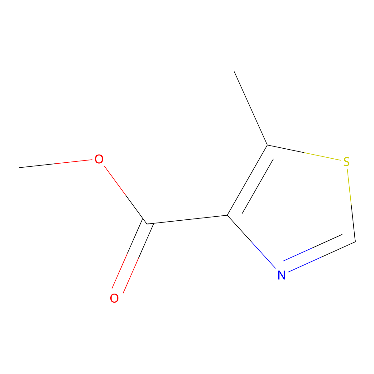Methyl 5-methylthiazole-4-carboxylate molecular structure, CAS 68751-05-3