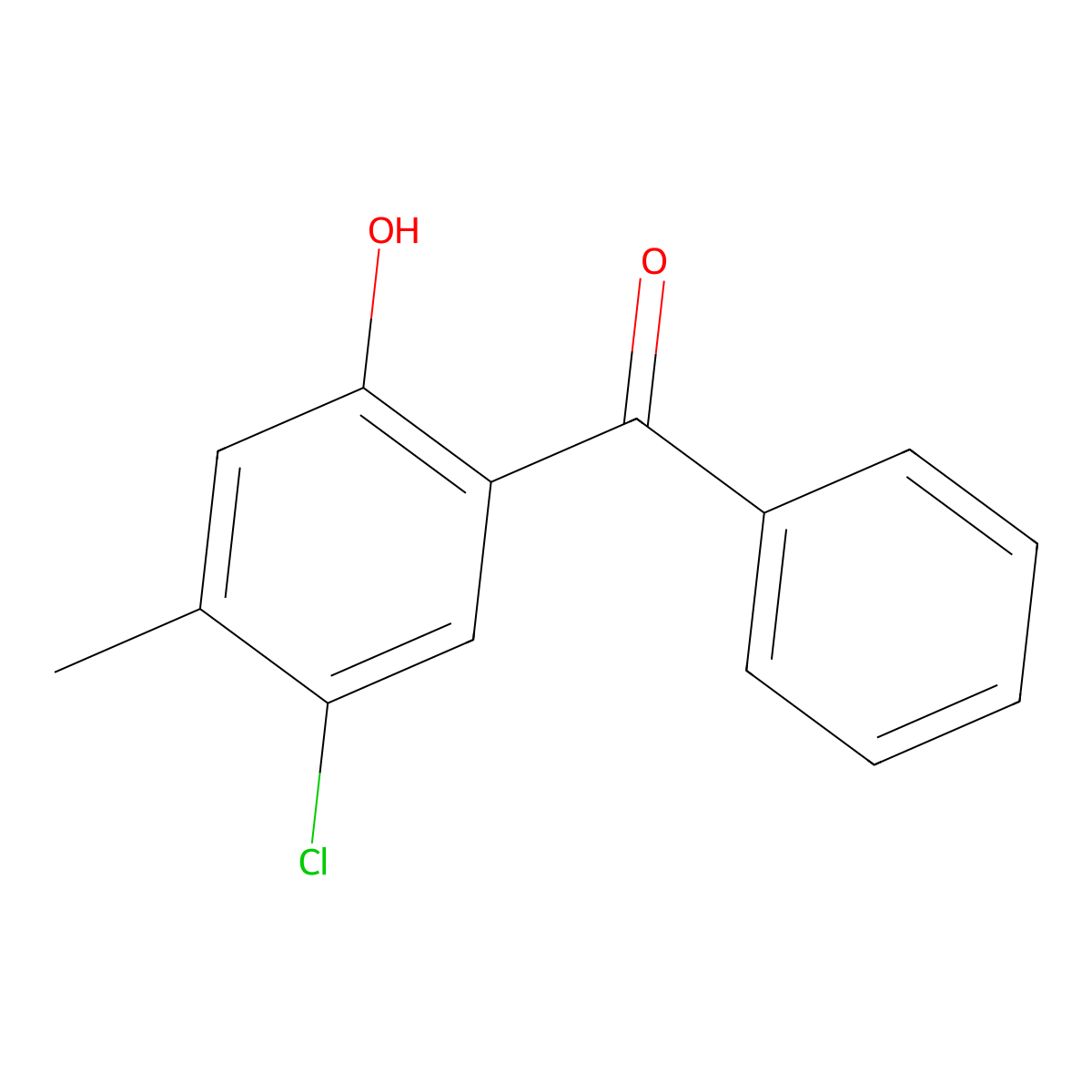 5-Chloro-2-hydroxy-4-methylbenzophenone molecular structure, CAS 68751-90-6