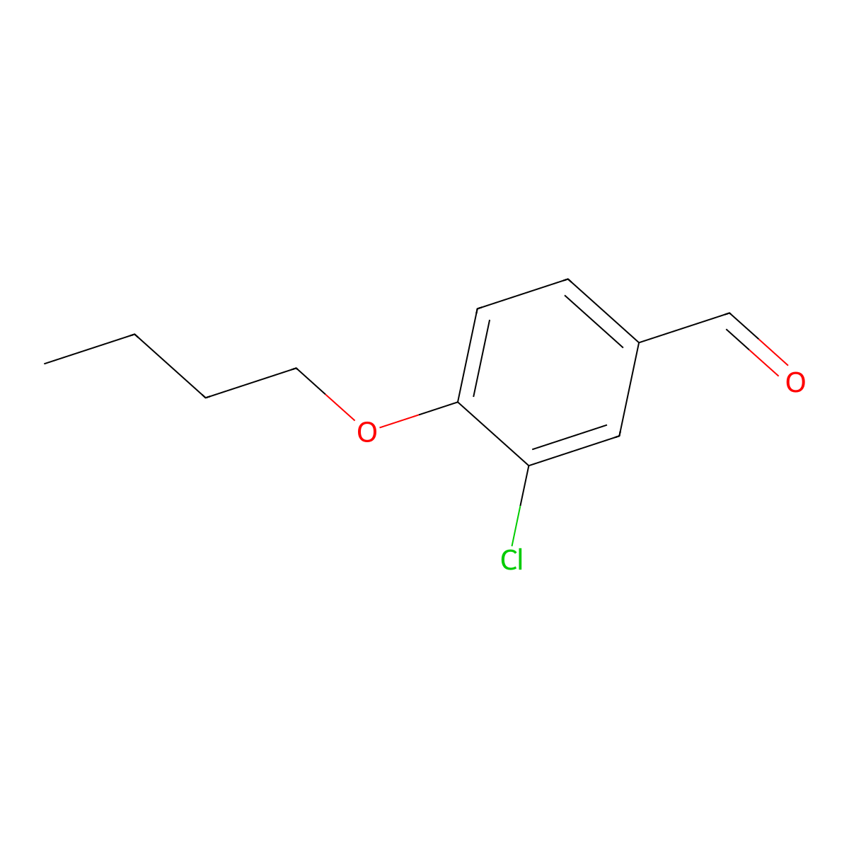 4-Butoxy-3-chlorobenzaldehyde molecular structure, CAS 68755-10-2