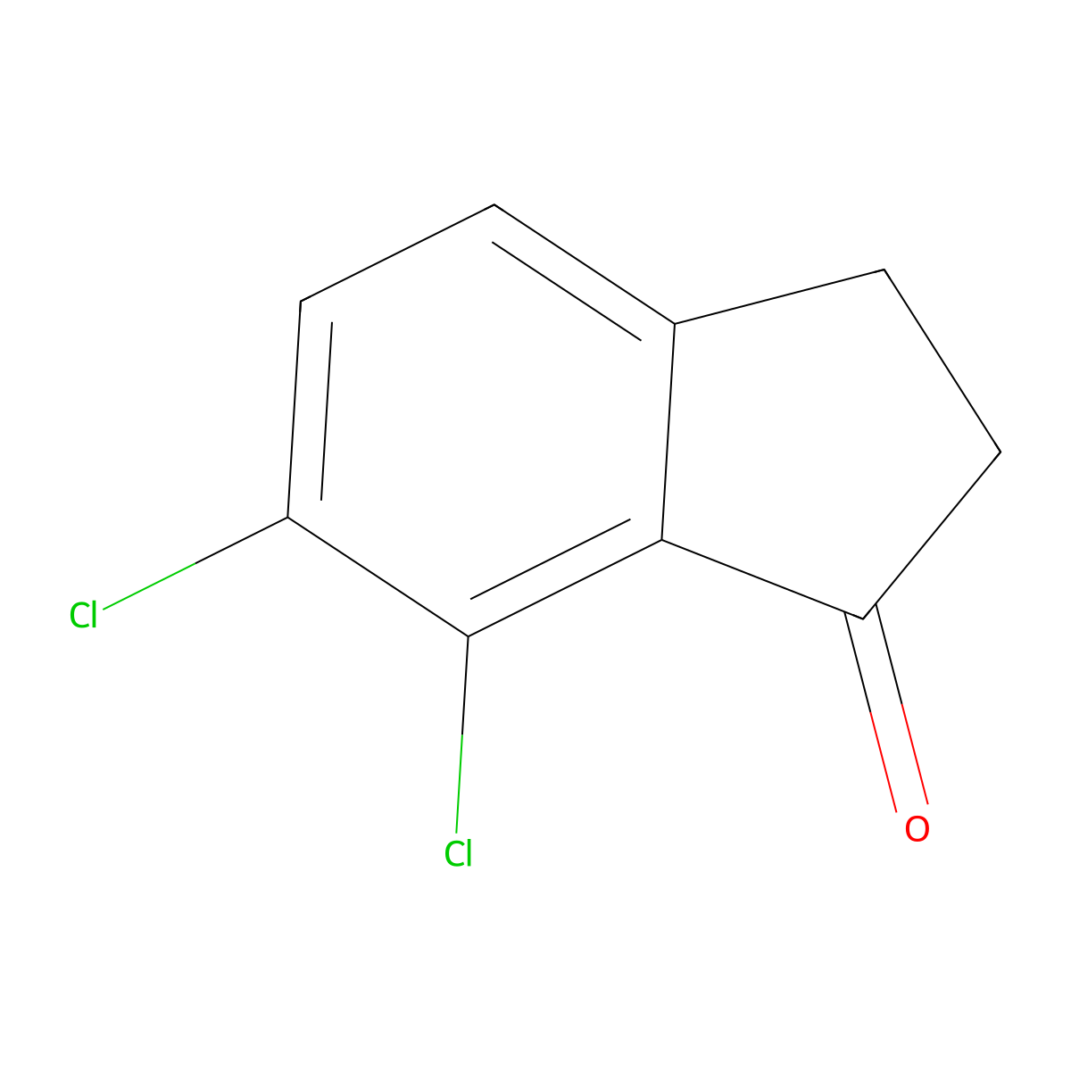 6,7-Dichloro-2,3-dihydro-1H-inden-1-one molecular structure, CAS 68755-30-6
