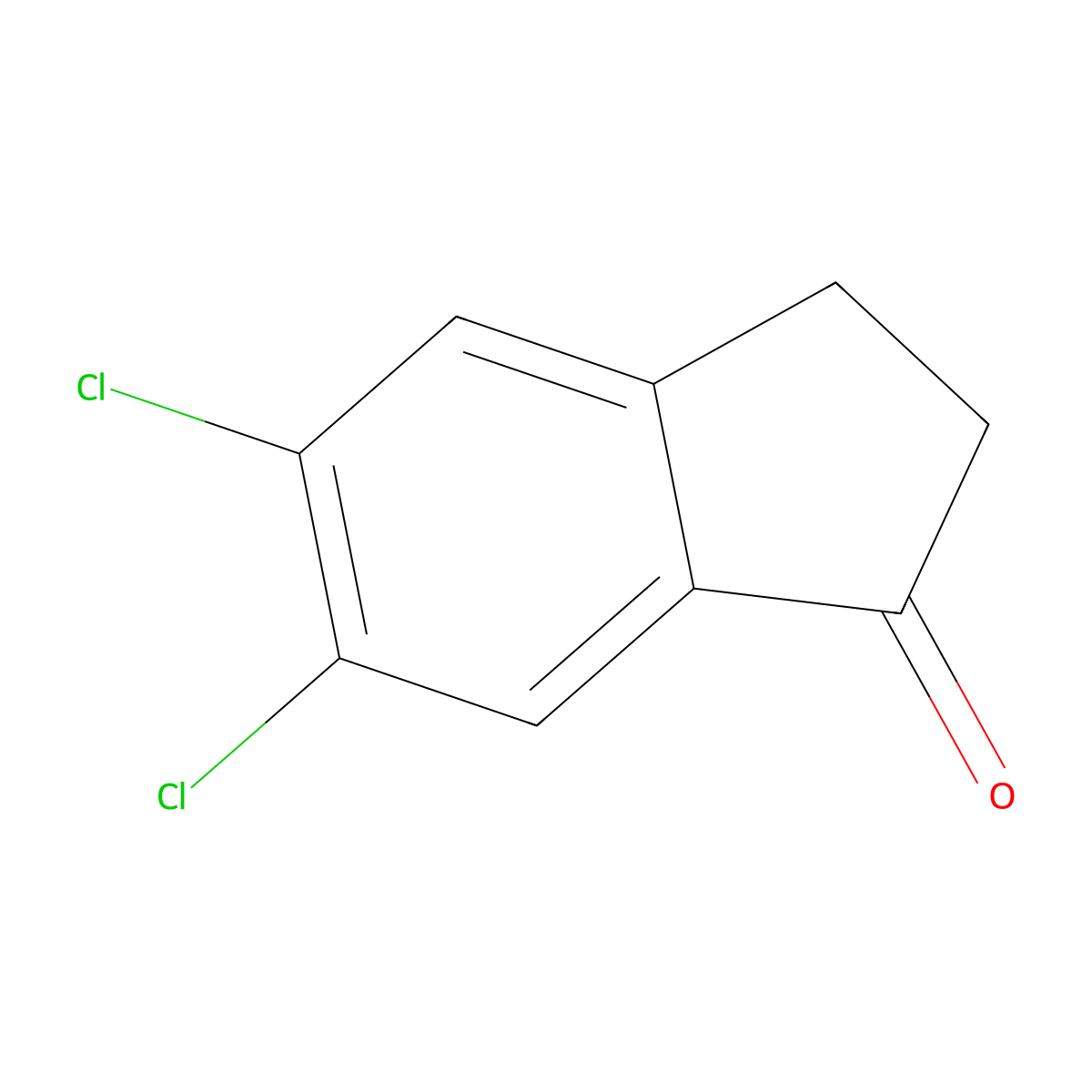 5,6-Dichloro-2,3-dihydro-1H-inden-1-one molecular structure, CAS 68755-31-7