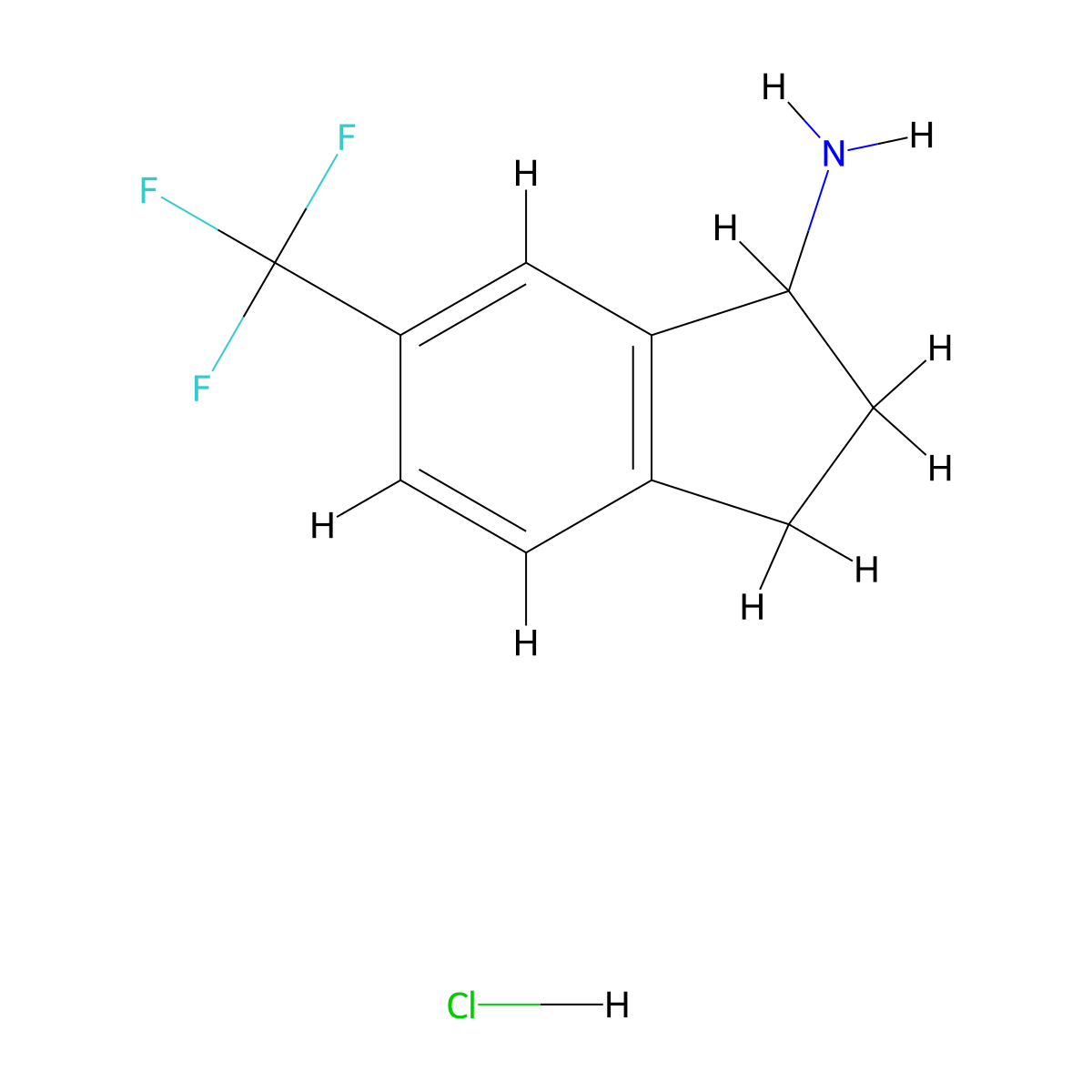 6-Trifluoromethyl-indan-1-ylamine hydrochloride molecular structure, CAS 68755-41-9
