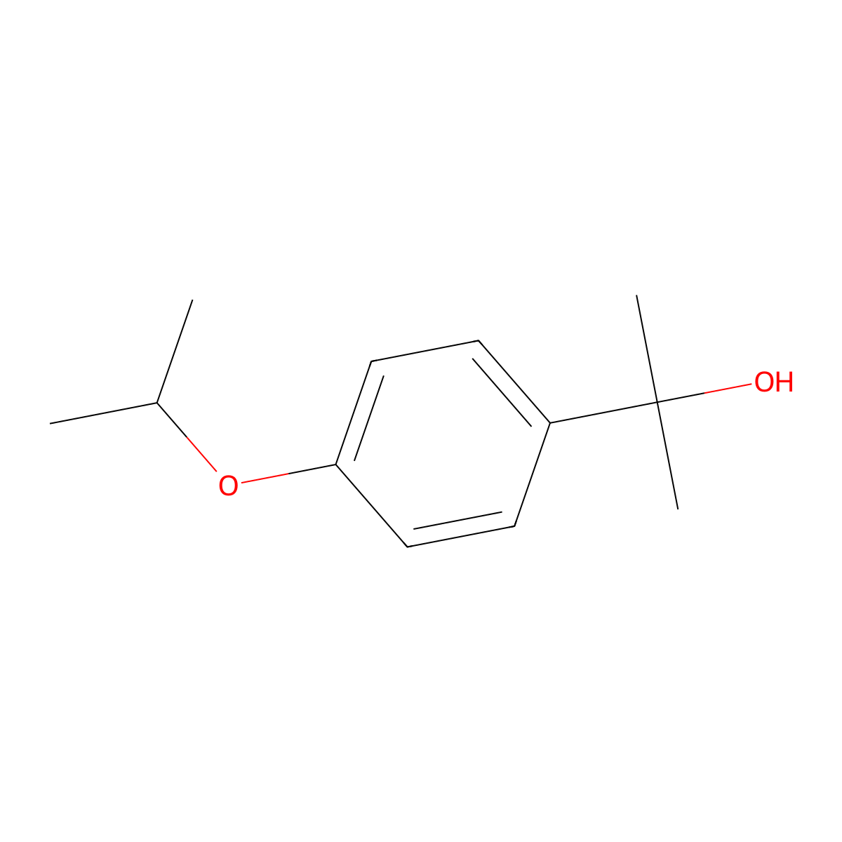 1-Isopropoxy-4-(1-hydroxy-1-methylethyl)benzene molecular structure, CAS 68756-45-6