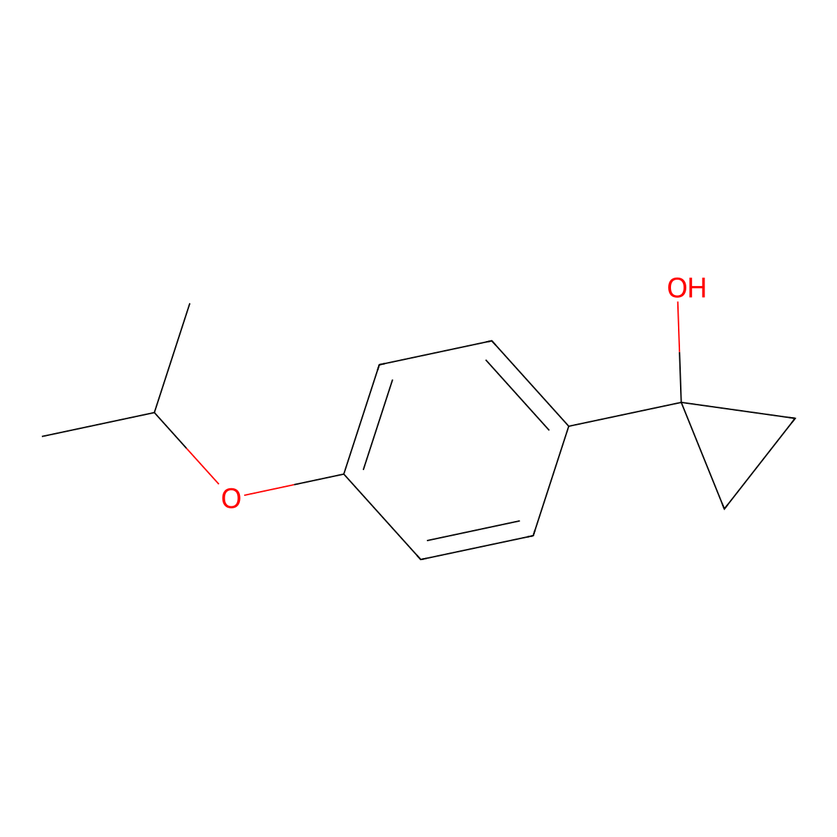 1-[4-(Propan-2-yloxy)phenyl]cyclopropan-1-ol molecular structure, CAS 68756-57-0