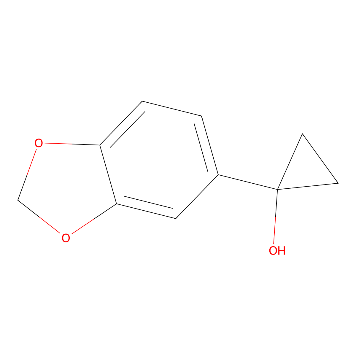 1-(Benzo[d][1,3]dioxol-5-yl)cyclopropan-1-ol molecular structure, CAS 68756-58-1