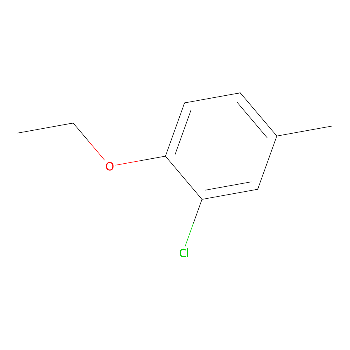 Benzene, 2-chloro-1-ethoxy-4-methyl- molecular structure, CAS 68758-67-8