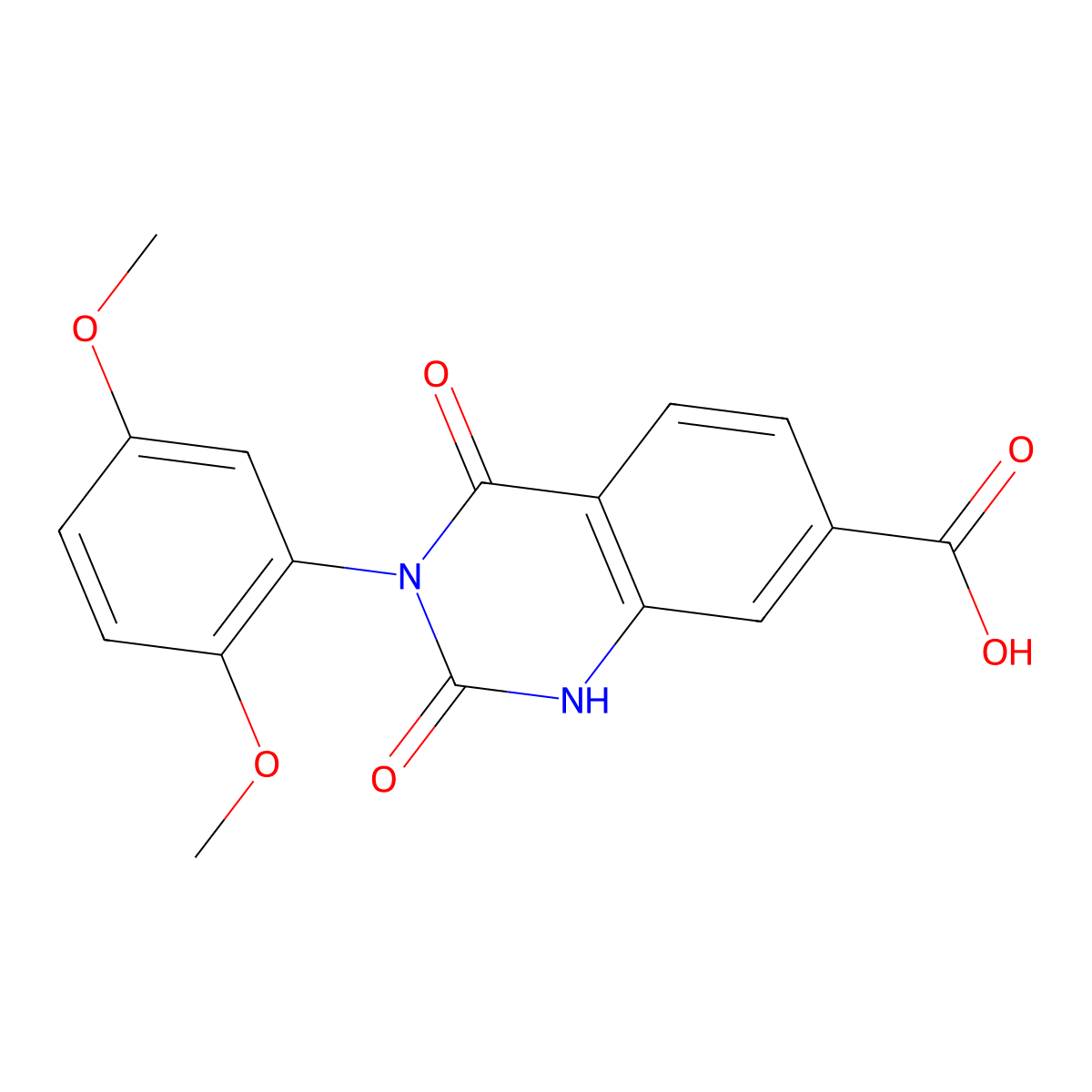 3-(2,5-Dimethoxyphenyl)-2,4-dioxo-1,2,3,4-tetrahydroquinazoline-7-carboxylic acid molecular structure, CAS 687580-08-1