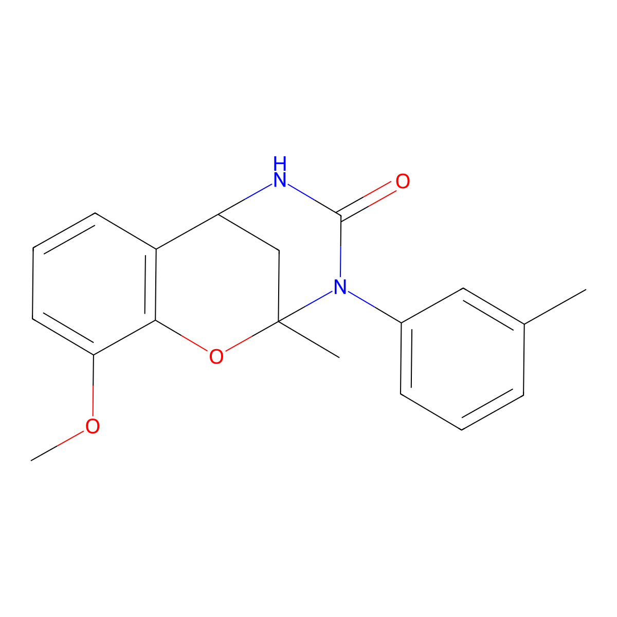 10-methoxy-2-methyl-3-(m-tolyl)-5,6-dihydro-2H-2,6-methanobenzo[g][1,3,5]oxadiazocin-4(3H)-one molecular structure, CAS 687580-24-1