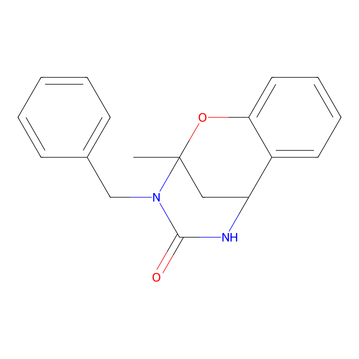 3-benzyl-2-methyl-2,3,5,6-tetrahydro-4H-2,6-methano-1,3,5-benzoxadiazocin-4-one molecular structure, CAS 687580-38-7