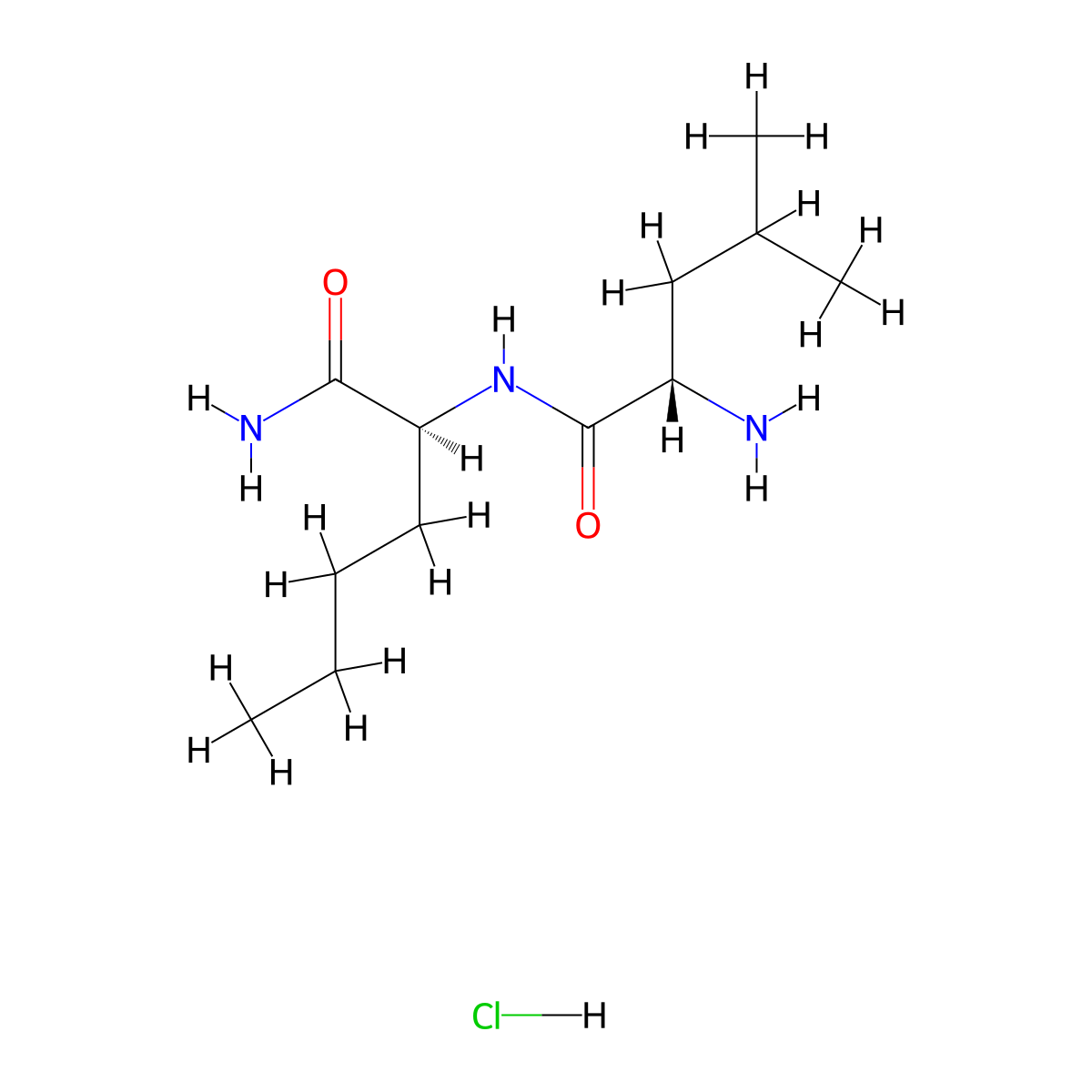 Leu-nle-NH2 hcl molecular structure, CAS 68759-98-8