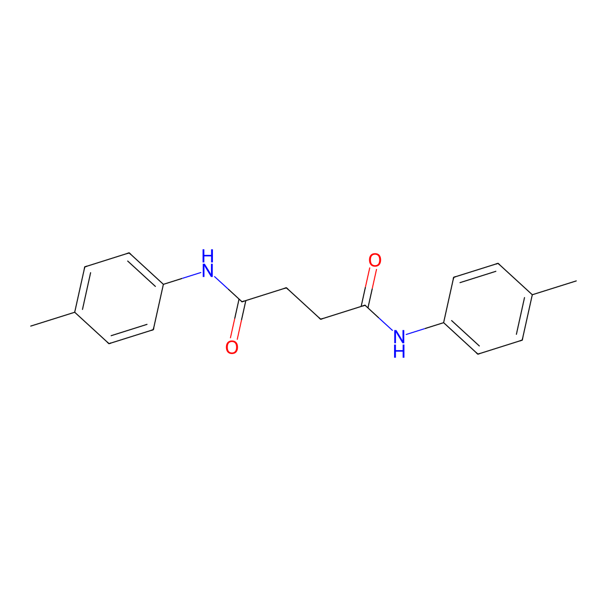 N1,N4-Bis(4-methylphenyl)butanediamide molecular structure, CAS 6876-55-7