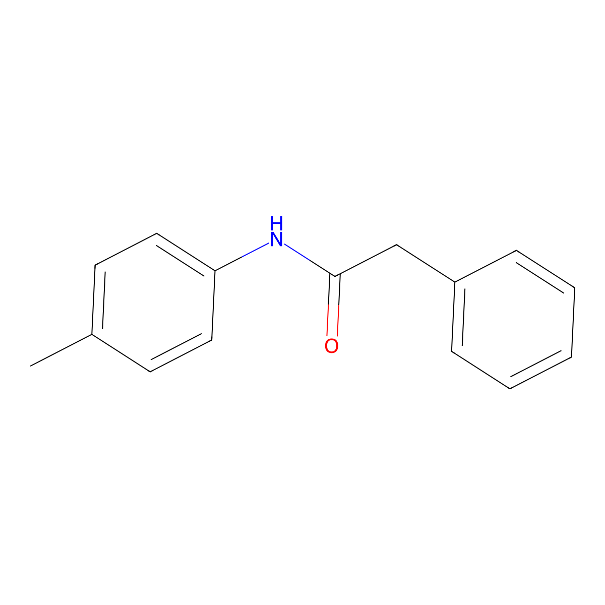 N-(4-methylphenyl)-2-phenylacetamide molecular structure, CAS 6876-65-9