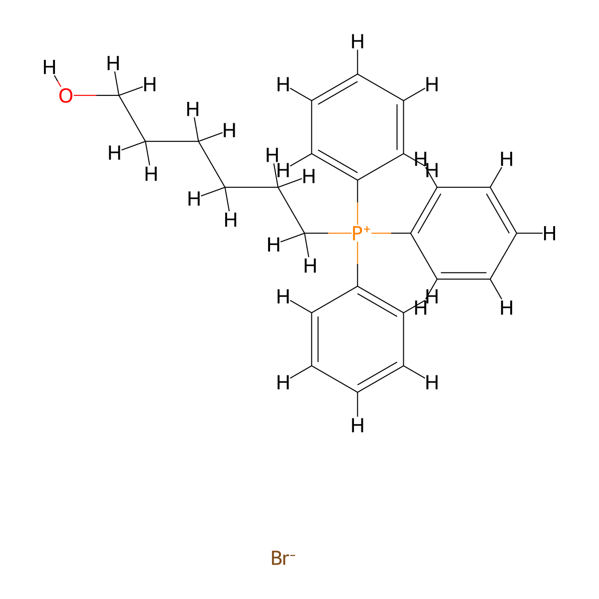 Phosphonium, (6-hydroxyhexyl)triphenyl-, bromide molecular structure, CAS 68760-65-6