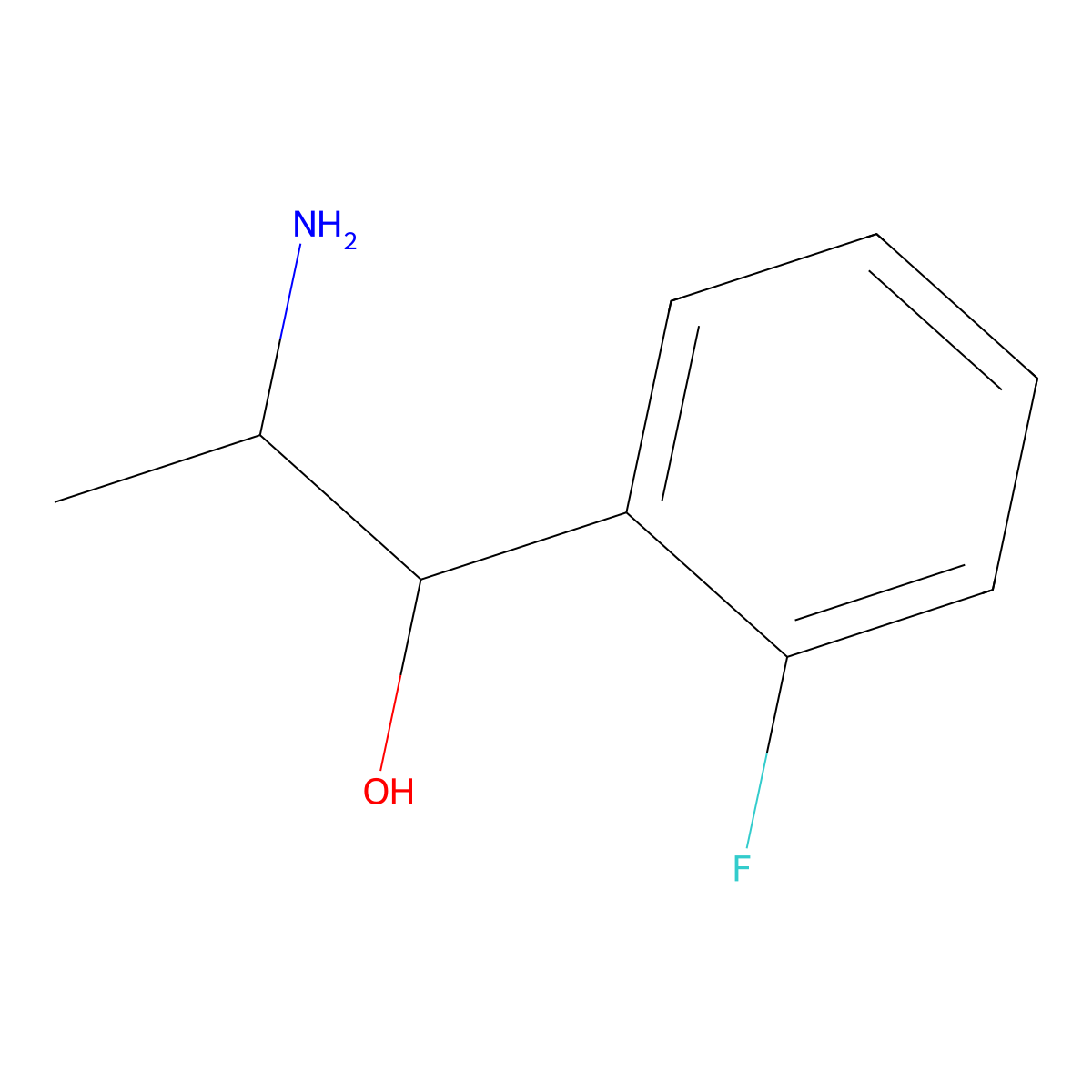 2-Amino-1-(2-fluorophenyl)propan-1-ol molecular structure, CAS 687600-88-0