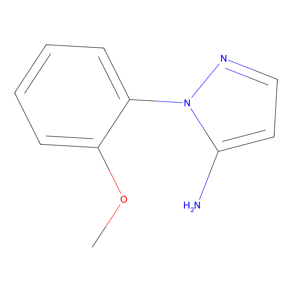 1-(2-Methoxyphenyl)-1H-pyrazol-5-amine molecular structure, CAS 687602-32-0