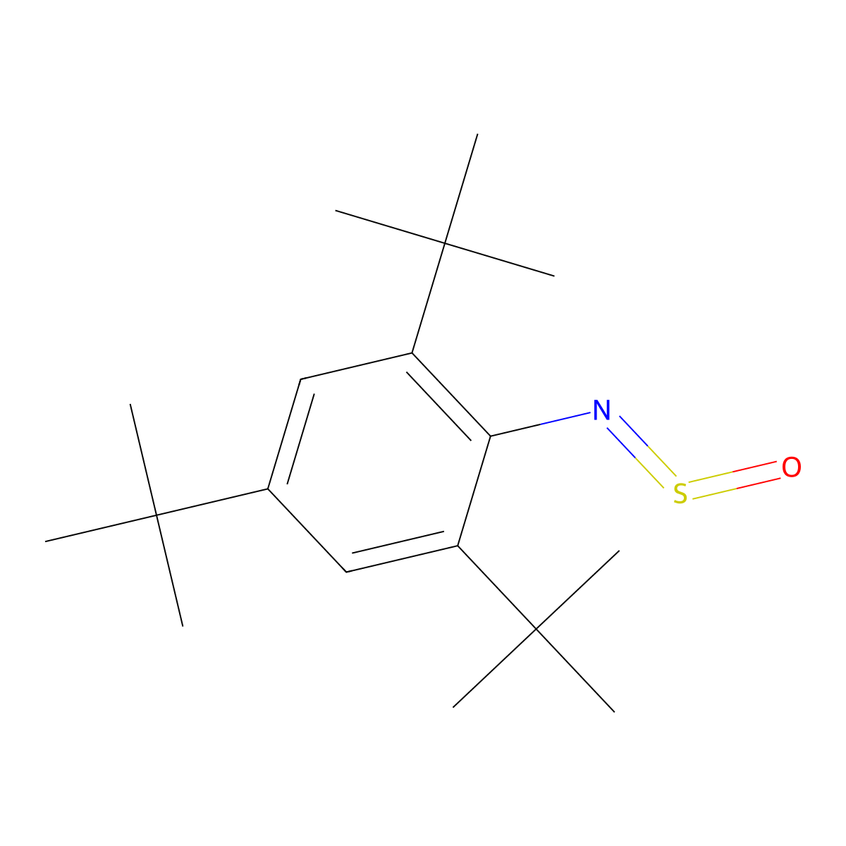 1,3,5-Tritert-butyl-2-(sulfinylamino)benzene molecular structure, CAS 68761-21-7