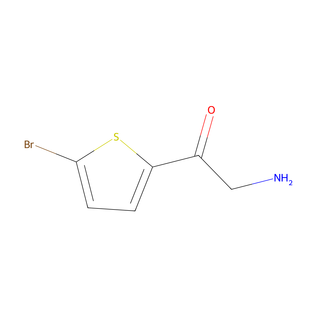 2-Amino-1-(5-bromothiophen-2-yl)ethan-1-one molecular structure, CAS 687613-94-1
