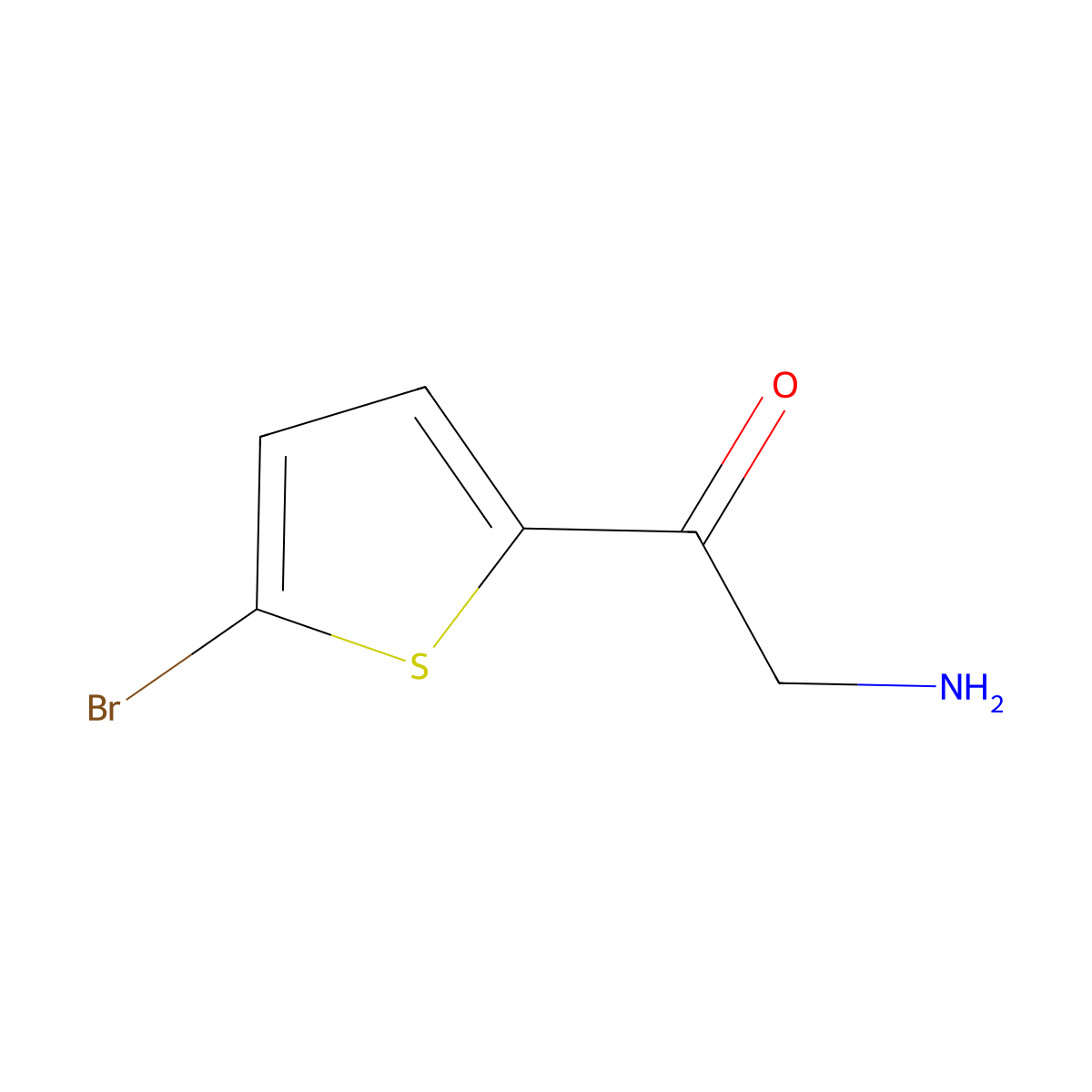 2-Amino-1-(5-bromothiophen-2-yl)ethan-1-one molecular structure, CAS 687613-94-1