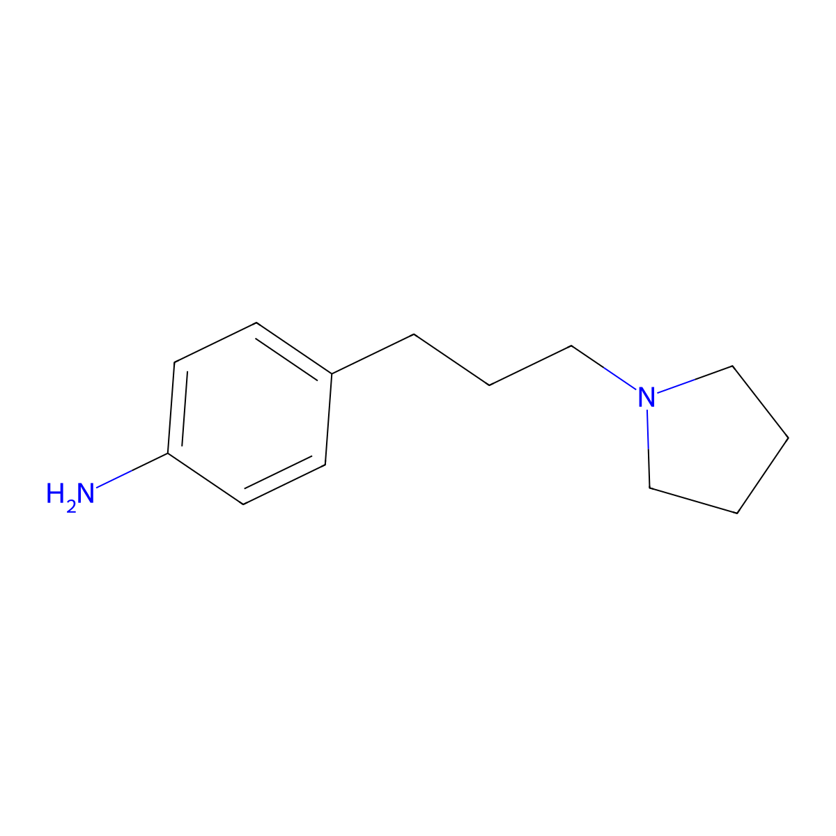 4-(3-(Pyrrolidin-1-yl)propyl)aniline molecular structure, CAS 687625-50-9