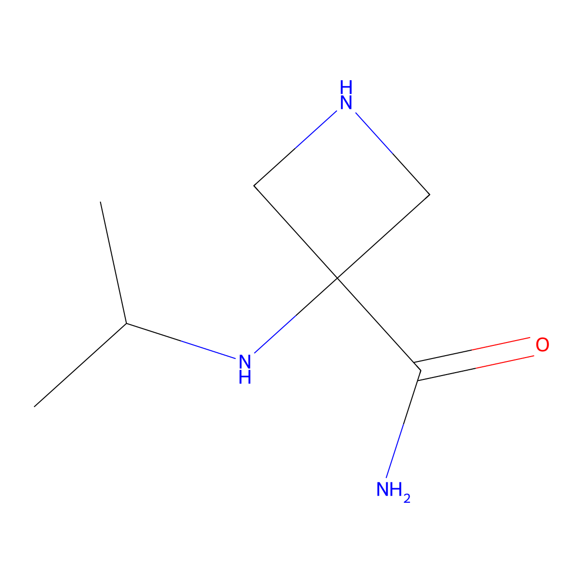 3-(Isopropylamino)azetidine-3-carboxamide molecular structure, CAS 687635-86-5