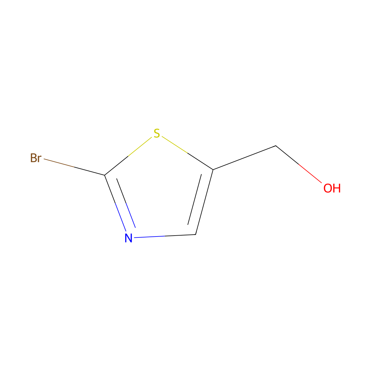 (2-Bromo-1,3-thiazol-5-yl)methanol molecular structure, CAS 687636-93-7