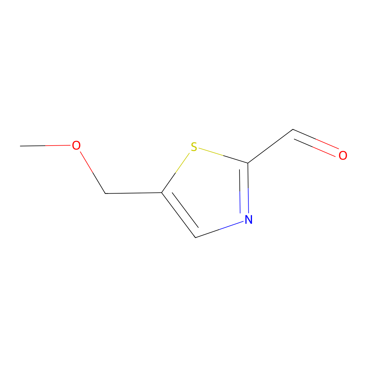 5-(Methoxymethyl)-1,3-thiazole-2-carbaldehyde molecular structure, CAS 687636-95-9