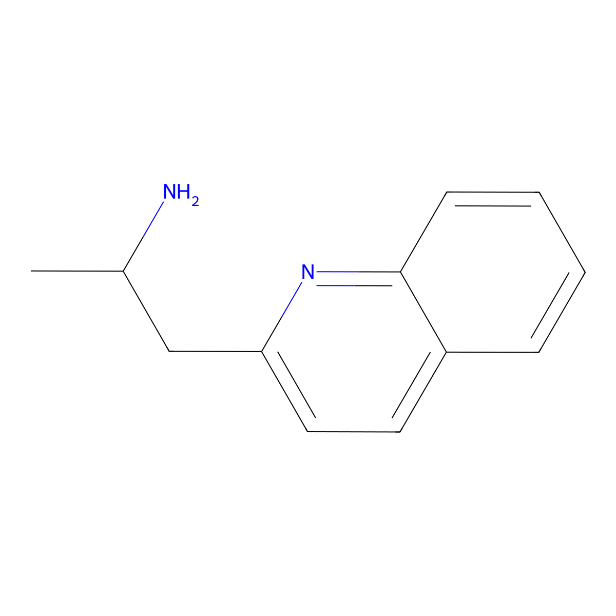 1-(Quinolin-2-yl)propan-2-amine molecular structure, CAS 68764-62-5