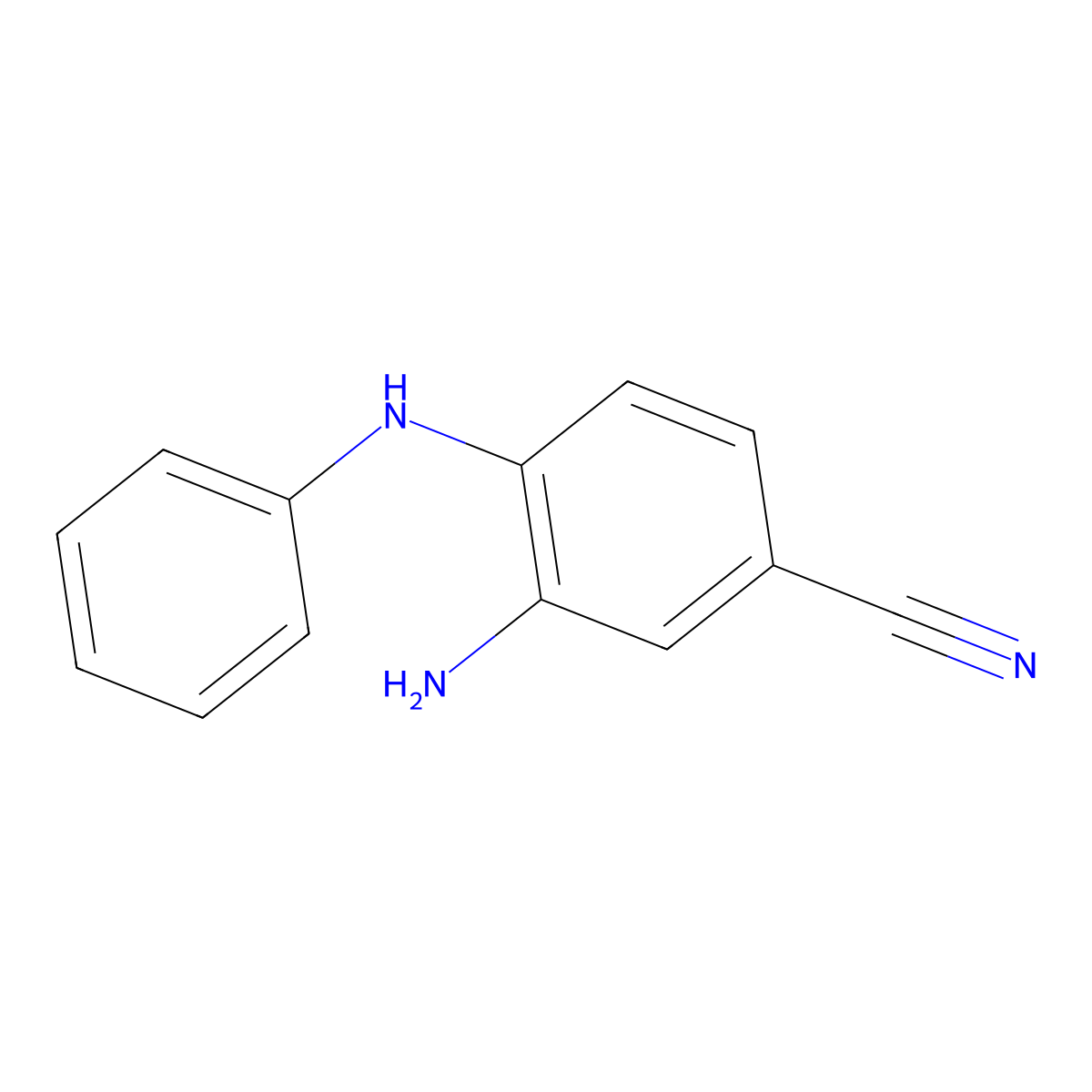 3-Amino-4-(phenylamino)benzonitrile molecular structure, CAS 68765-52-6