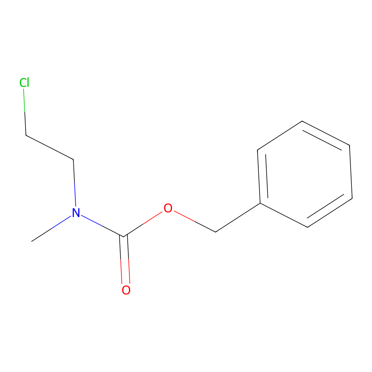Benzyl (2-chloroethyl)methylcarbamate molecular structure, CAS 68767-11-3