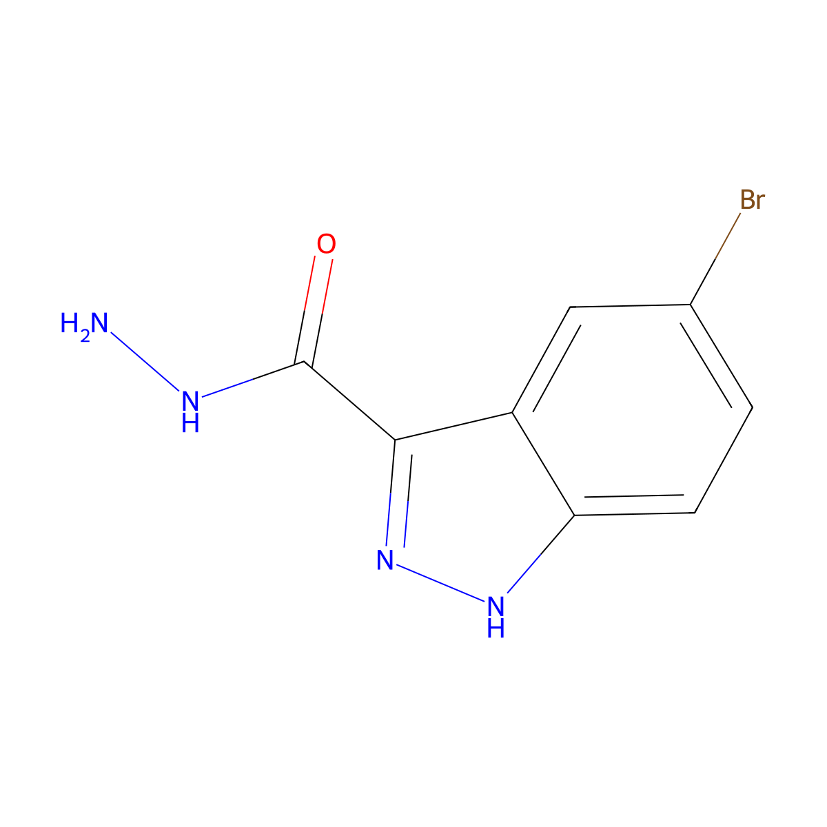 5-bromo-1H-indazole-3-carbohydrazide molecular structure, CAS 68767-61-3