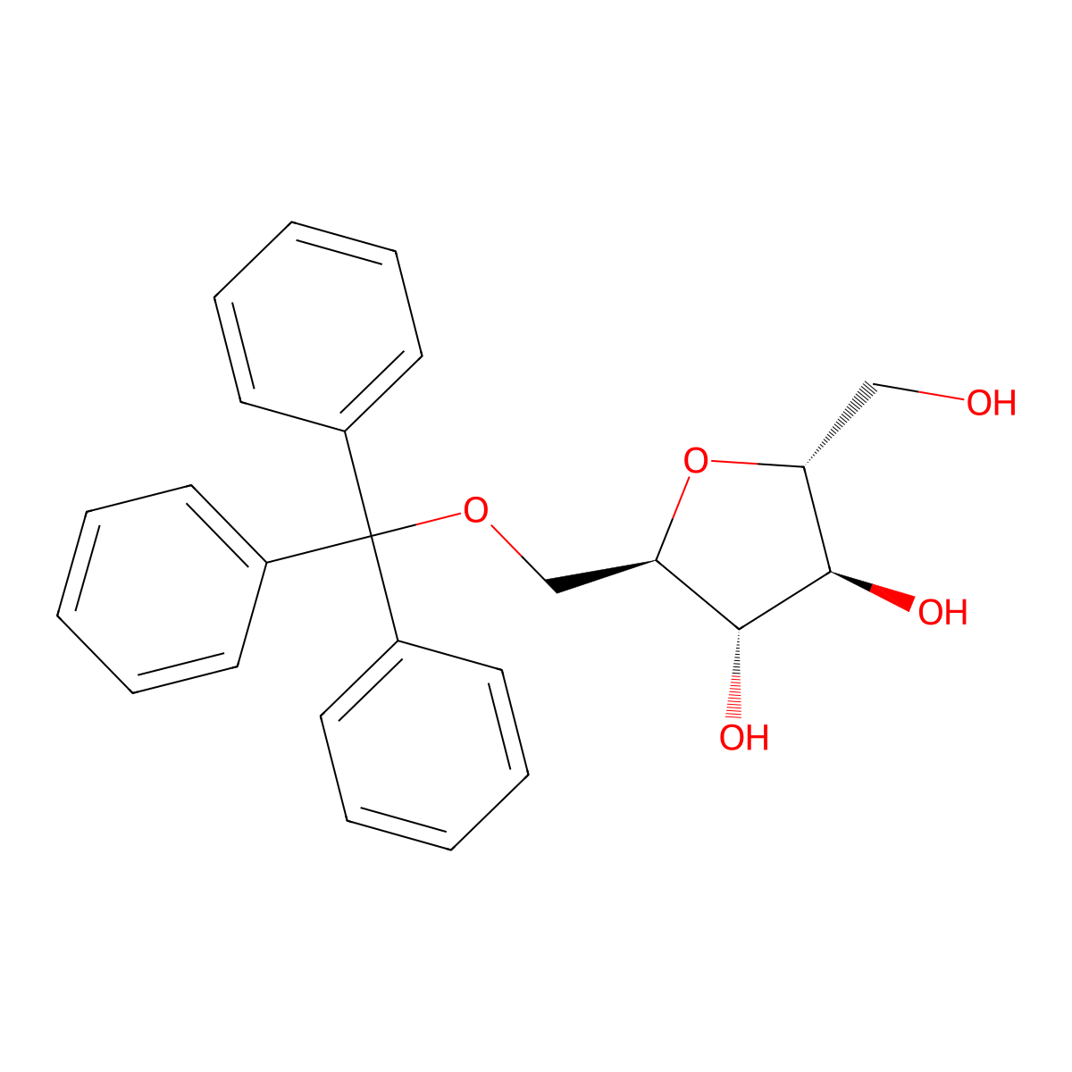2,5-Anhydro-1-O-triphenylmethyl-D-mannitol molecular structure, CAS 68774-48-1