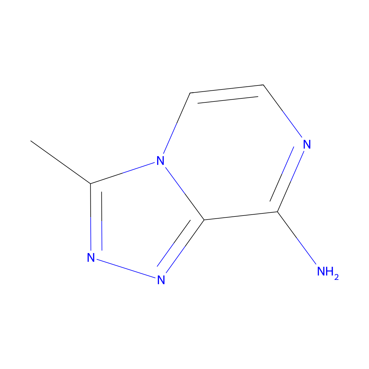 3-Methyl-[1,2,4]triazolo[4,3-a]pyrazin-8-amine molecular structure, CAS 68774-80-1
