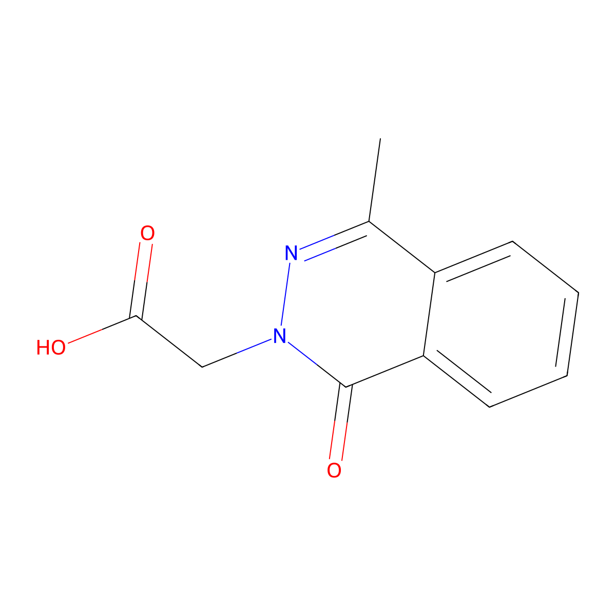2-(4-Methyl-1-oxo-1,2-dihydrophthalazin-2-yl)acetic acid molecular structure, CAS 68775-82-6
