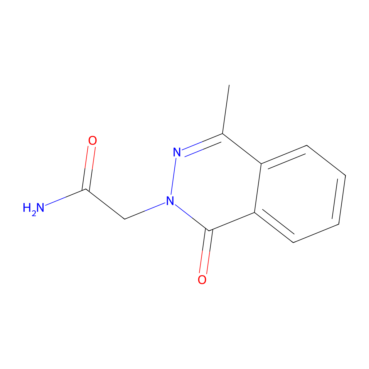 4-Methyl-1-oxo-2(1H)-phthalazineacetamide molecular structure, CAS 68775-83-7