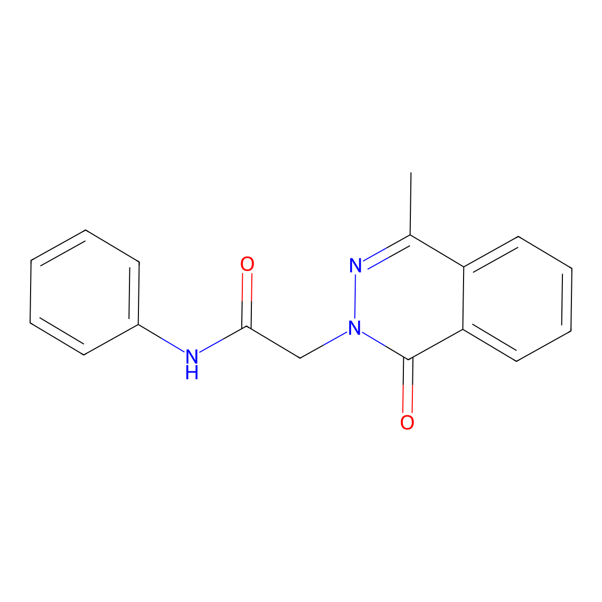 2-(4-methyl-1-oxophthalazin-2-yl)-N-phenylacetamide molecular structure, CAS 68775-85-9