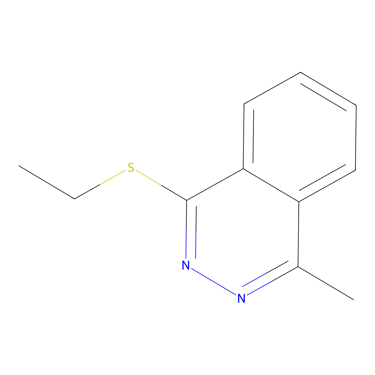 1-(Ethylsulfanyl)-4-methylphthalazine molecular structure, CAS 68775-89-3
