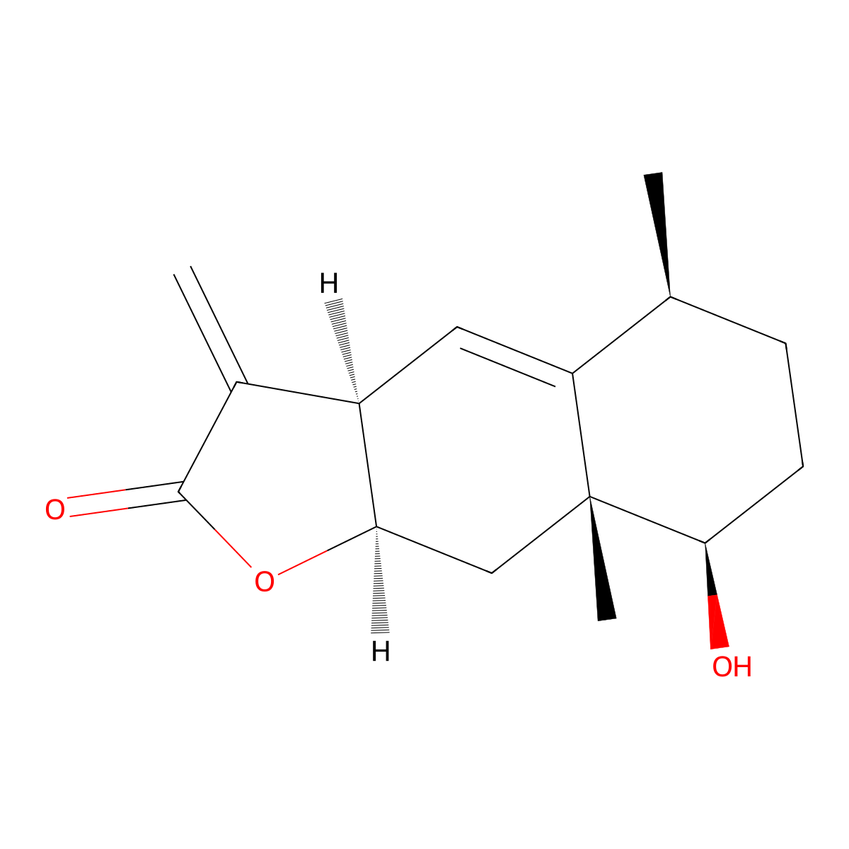 1beta-Hydroxyalantolactone molecular structure, CAS 68776-47-6